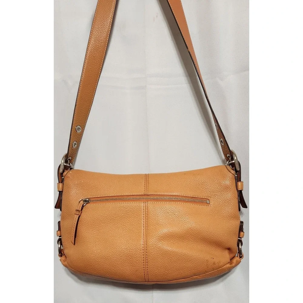Coach  Legacy Turnlock Flap Pebbled Leather Shoulder Bag F15170 Turnlock Ginger